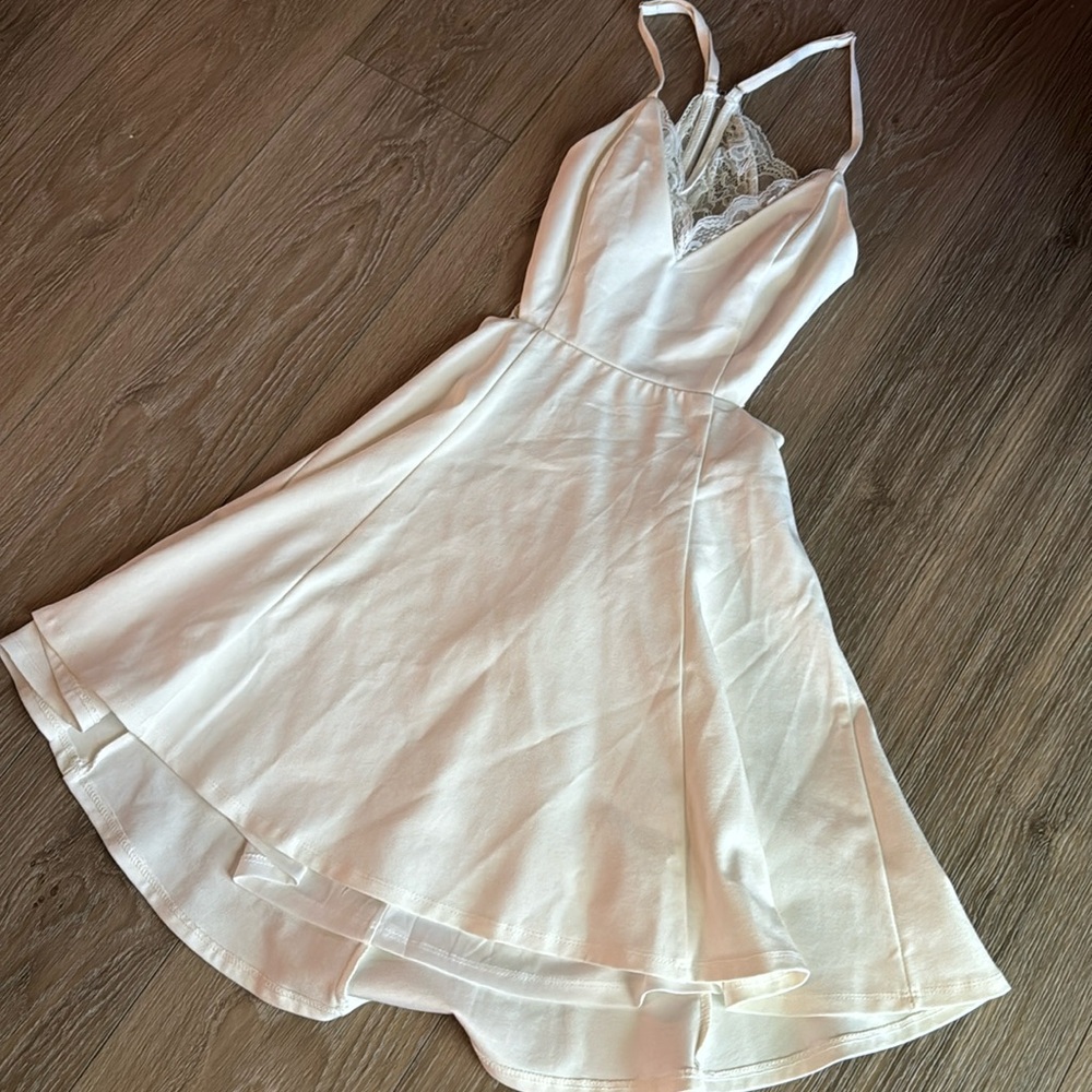 LUSH flowy white dress NWT